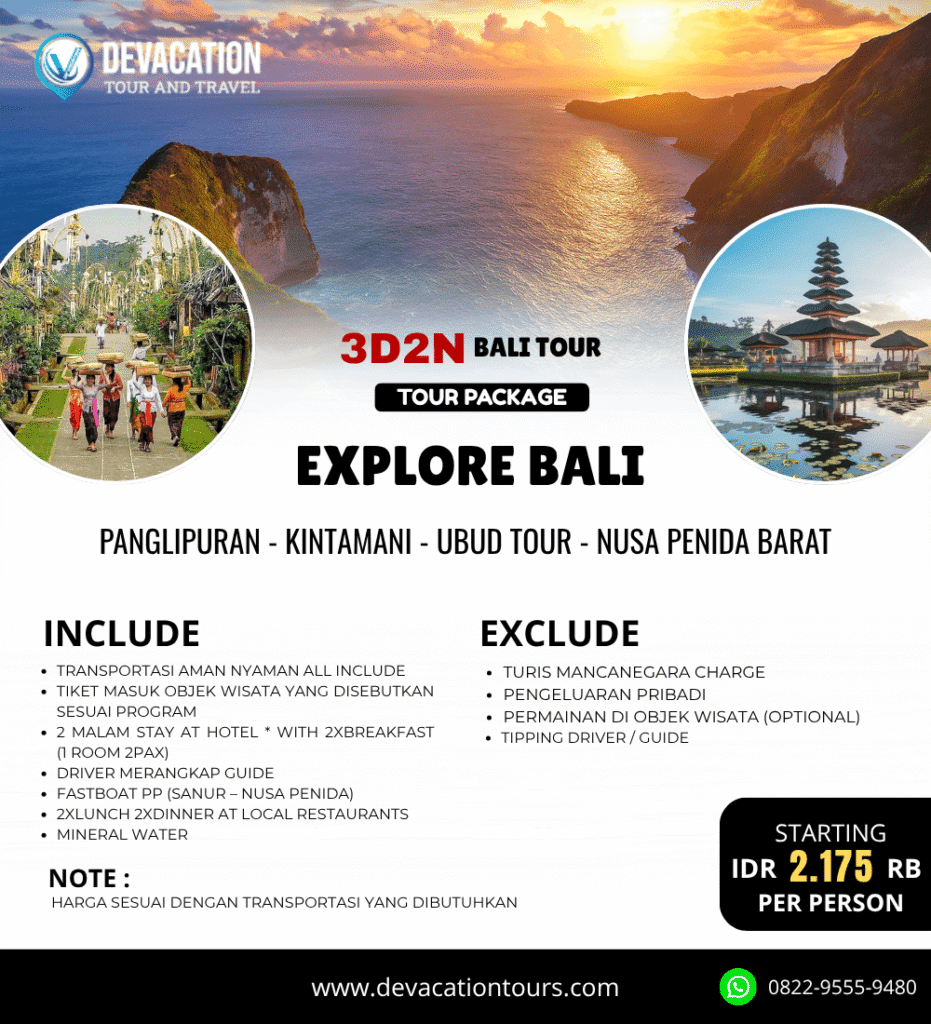 3D2N Explore Bali Tour by DeVacation Tours