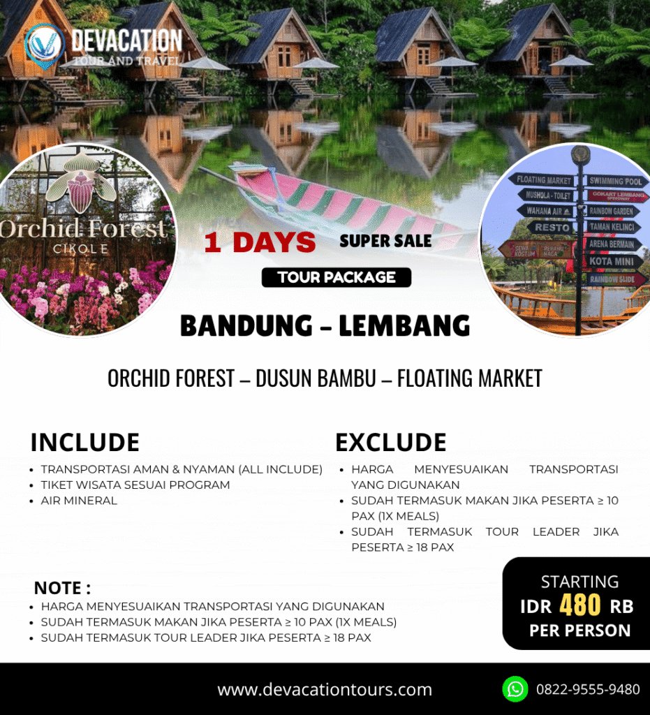 Paket Tour Bandung Lembang 3 Hari 2 Malam – DeVacation Tours