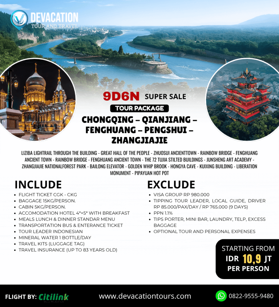 Paket Liburan China Zhangjiajie Fenghuang Terbaik