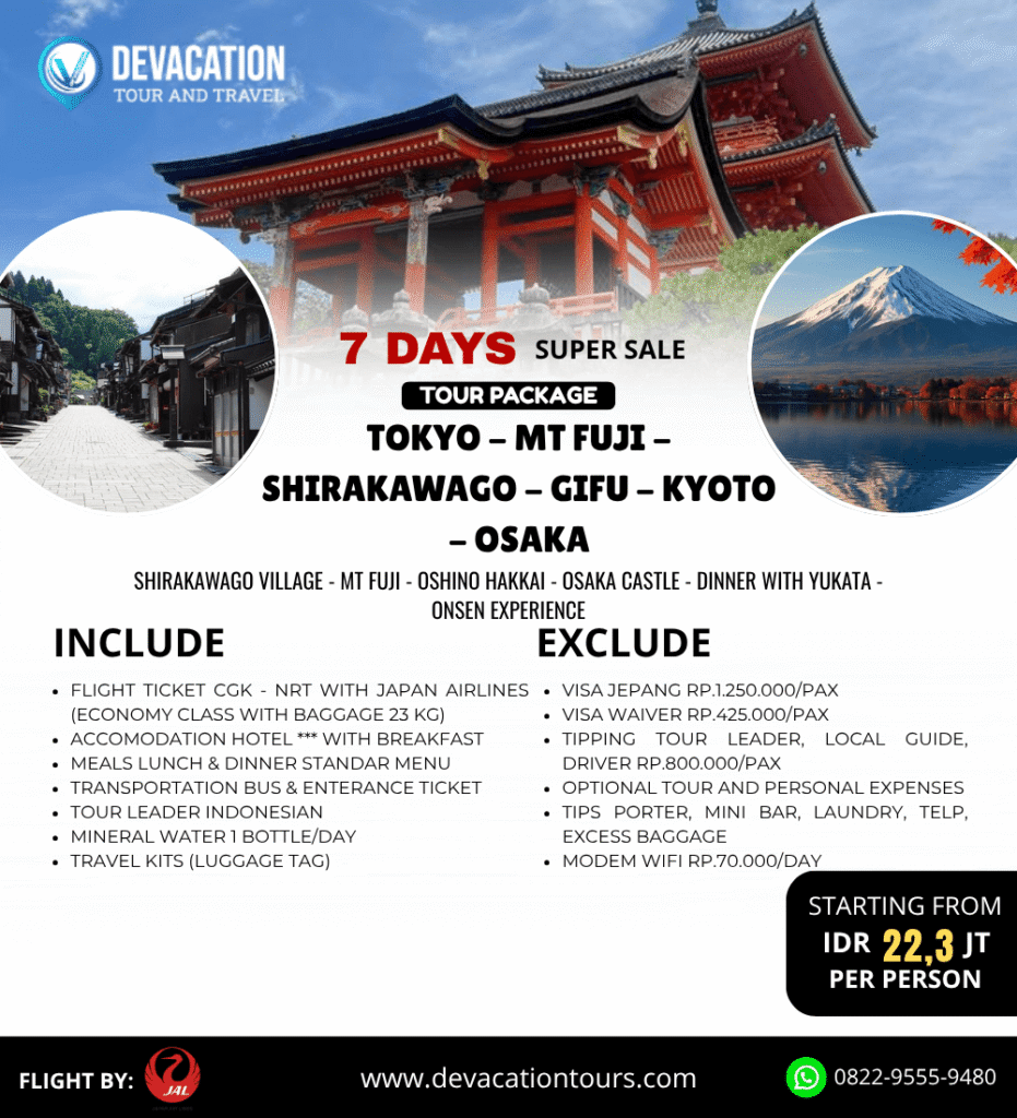 Wisata Jepang Musim Semi Sakura 2025 – DeVacation Tours