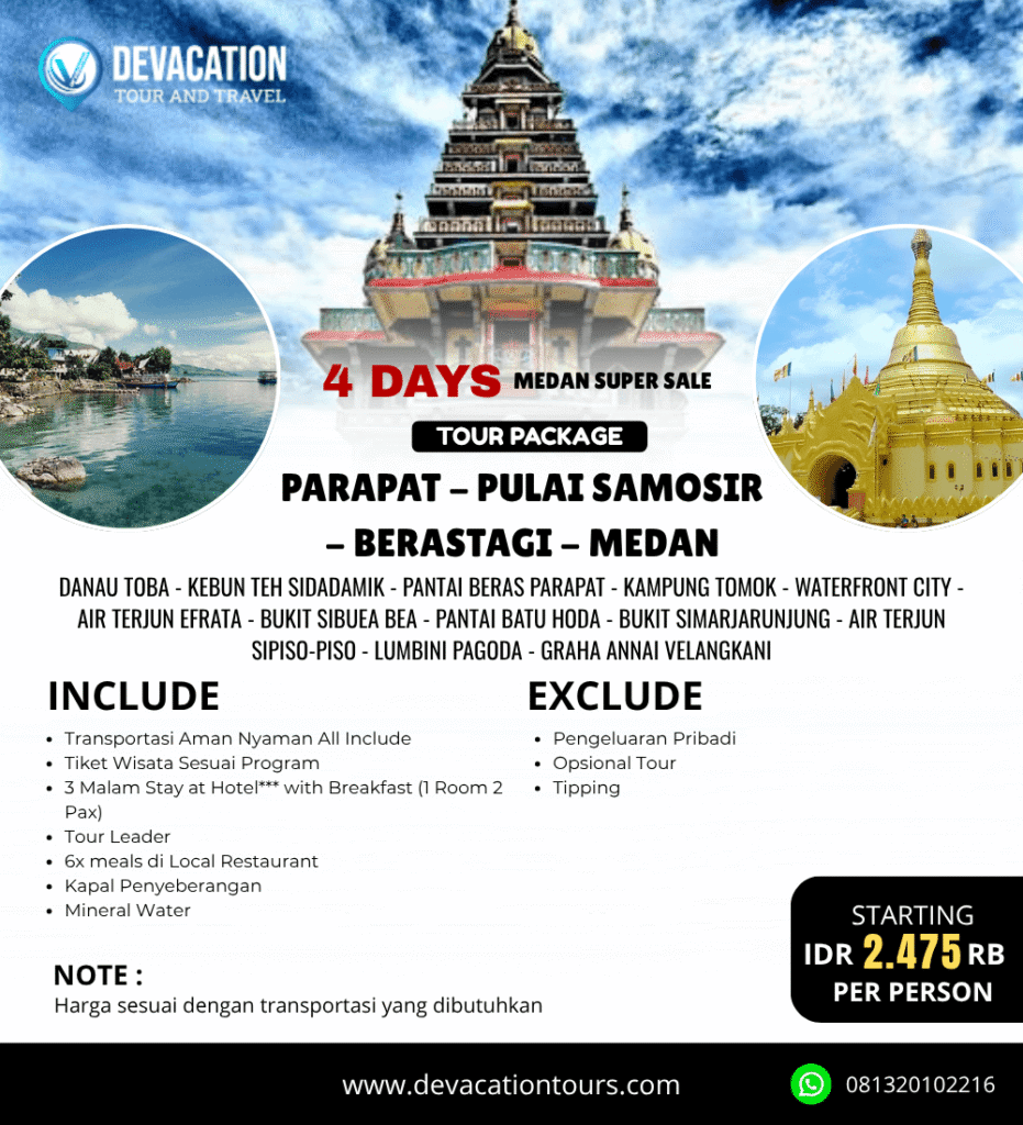 Paket Tour Medan Danau Toba 4 Hari 3 Malam – DeVacation Tours