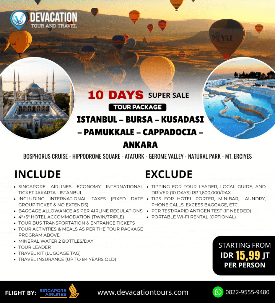 Paket Turki Cappadocia Istanbul – DeVacation Tours