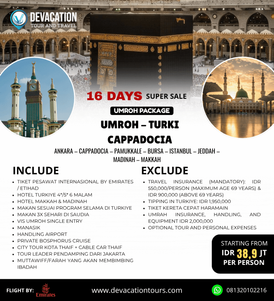 Paket Umroh Plus 16 Hari – DeVacation Tours