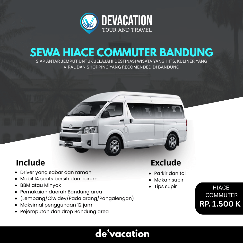 Sewa Toyota Hiace Commuter di Bandung untuk rombongan wisata dan perjalanan kantor